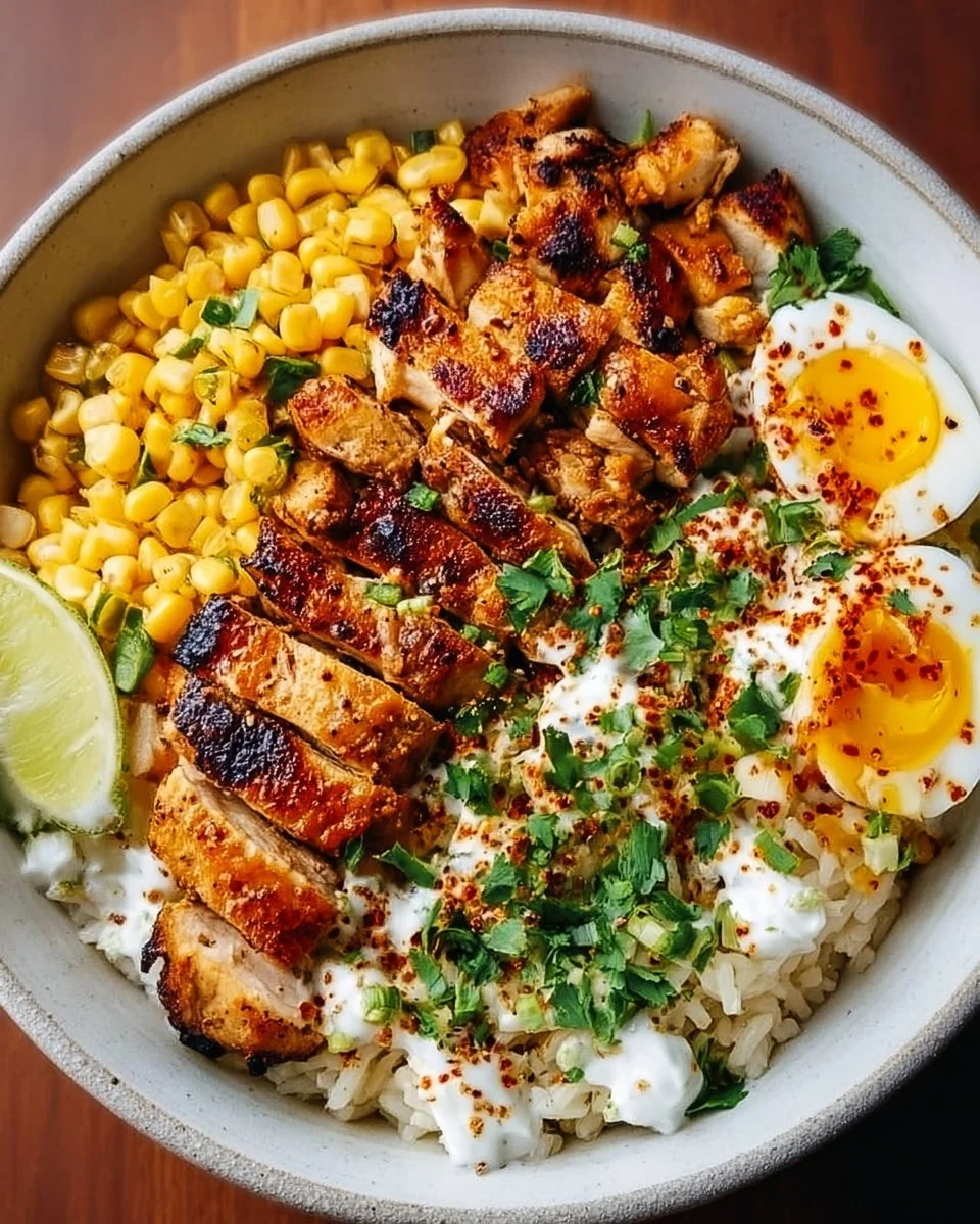 Street Corn Chicken Rice Bowl