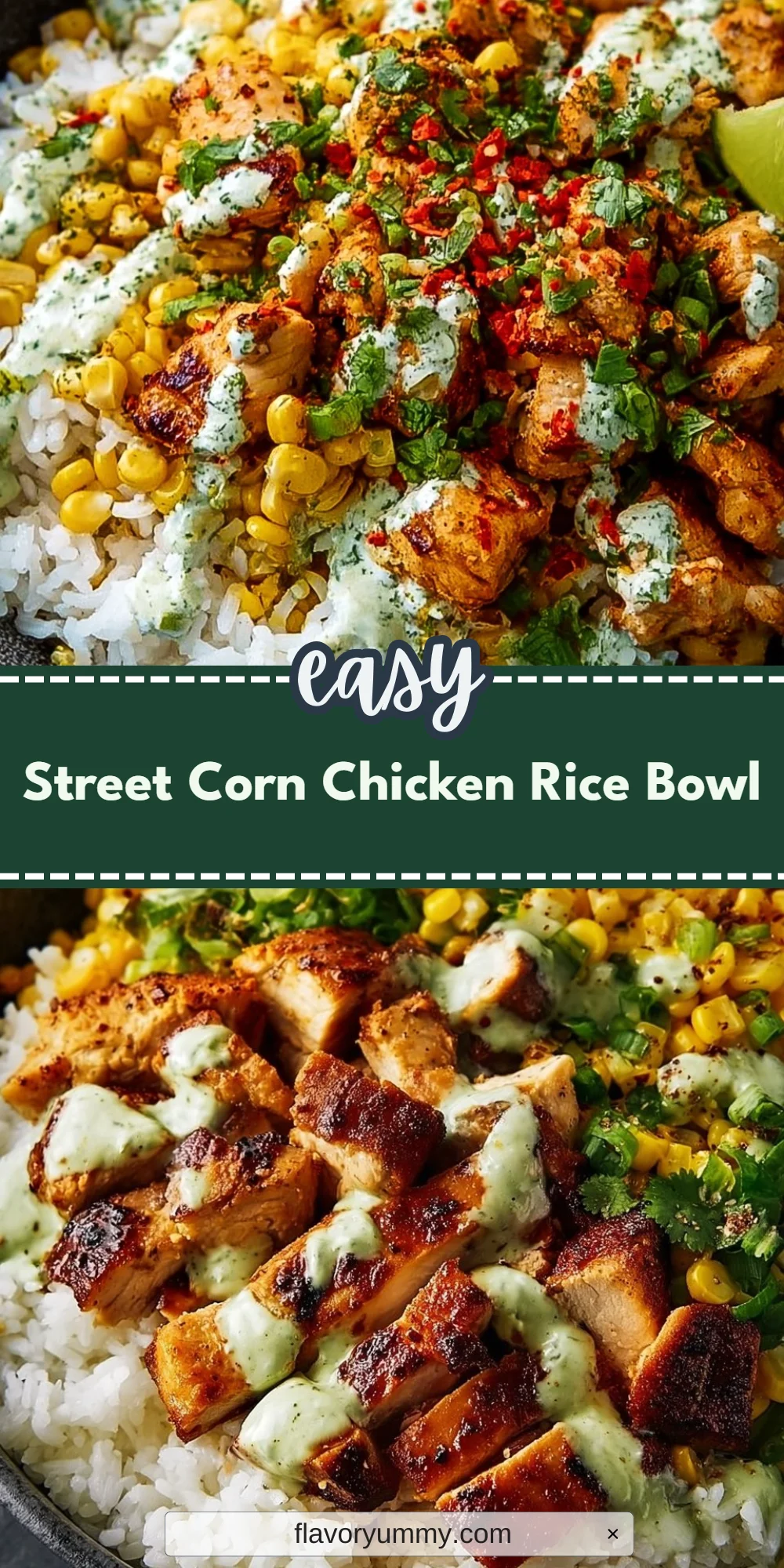 Street Corn Chicken Rice Bowl