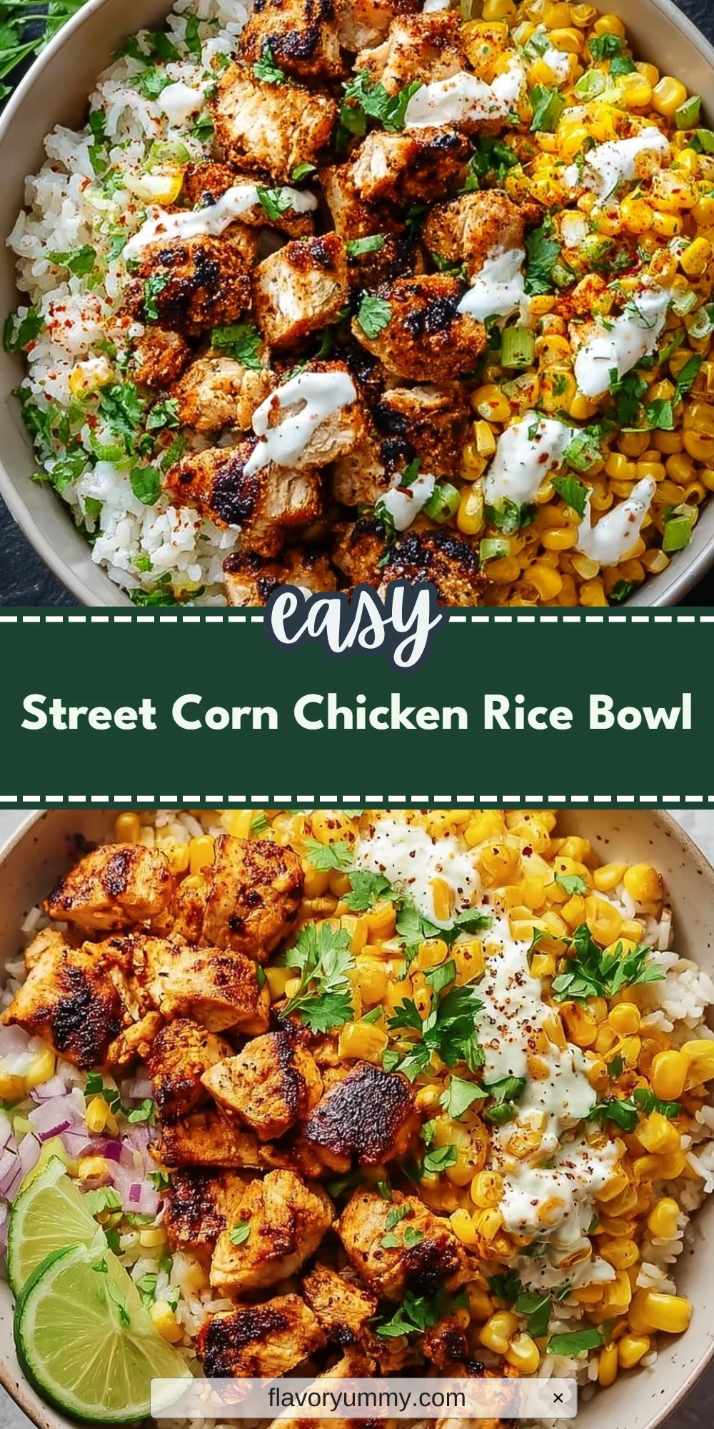 Street Corn Chicken Rice Bowl