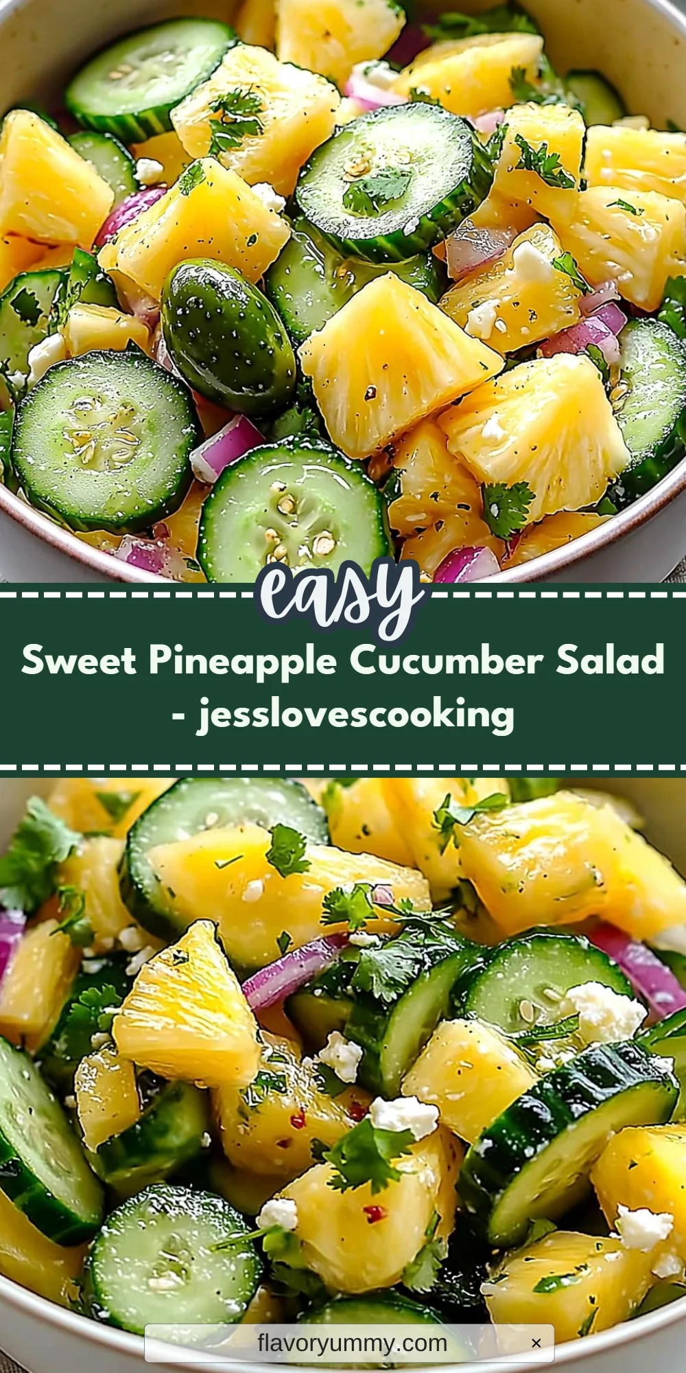 Sweet Pineapple Cucumber Salad - jesslovescooking