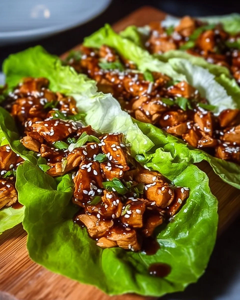 Teriyaki Chicken Lettuce Wraps