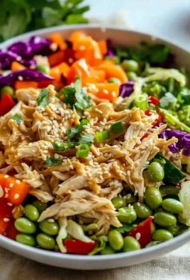 Asian Chicken Crunch Salad with fresh vegetables and delicious dressing