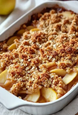 Delicious homemade baked apple crumble dessert in a rustic setting
