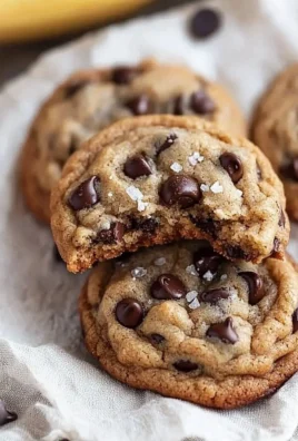 Delicious Banana Chocolate Chip Cookies on a baking tray.