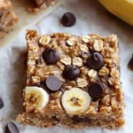 Delicious homemade Banana Oatmeal Bars ready to serve.