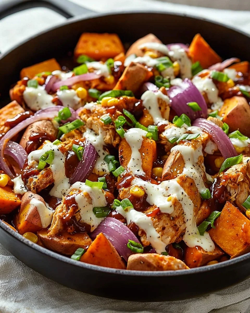 BBQ Chicken Sweet Potato Skillet – Easy One-Pan Dinner
