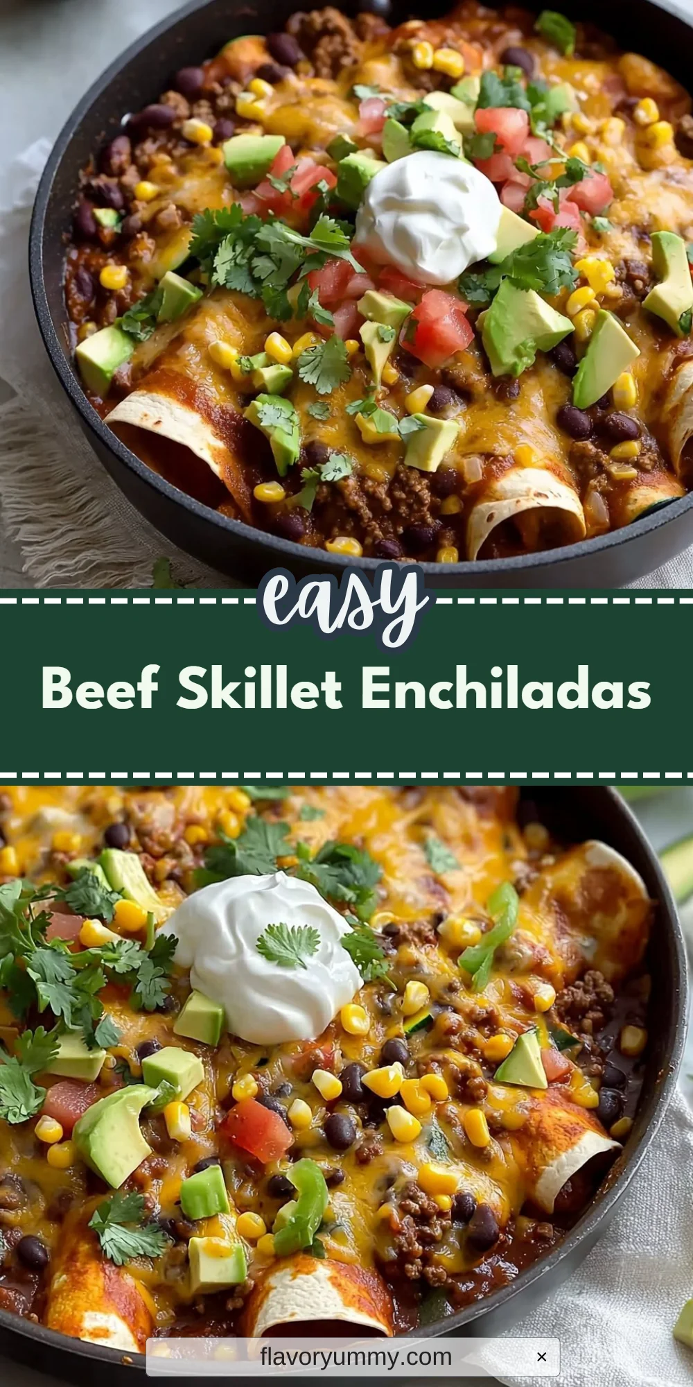 Beef Skillet Enchiladas