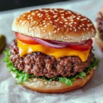 Delicious best hamburgers served with fresh ingredients and toppings