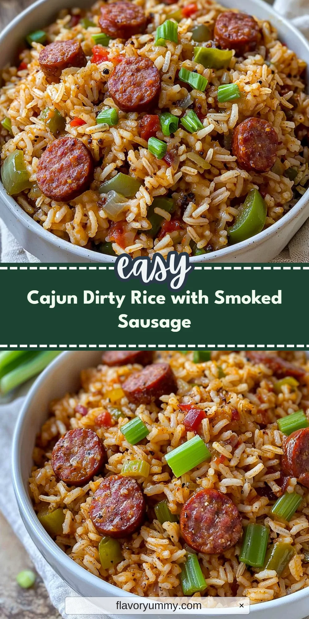 Cajun Dirty Rice with Smoked Sausage