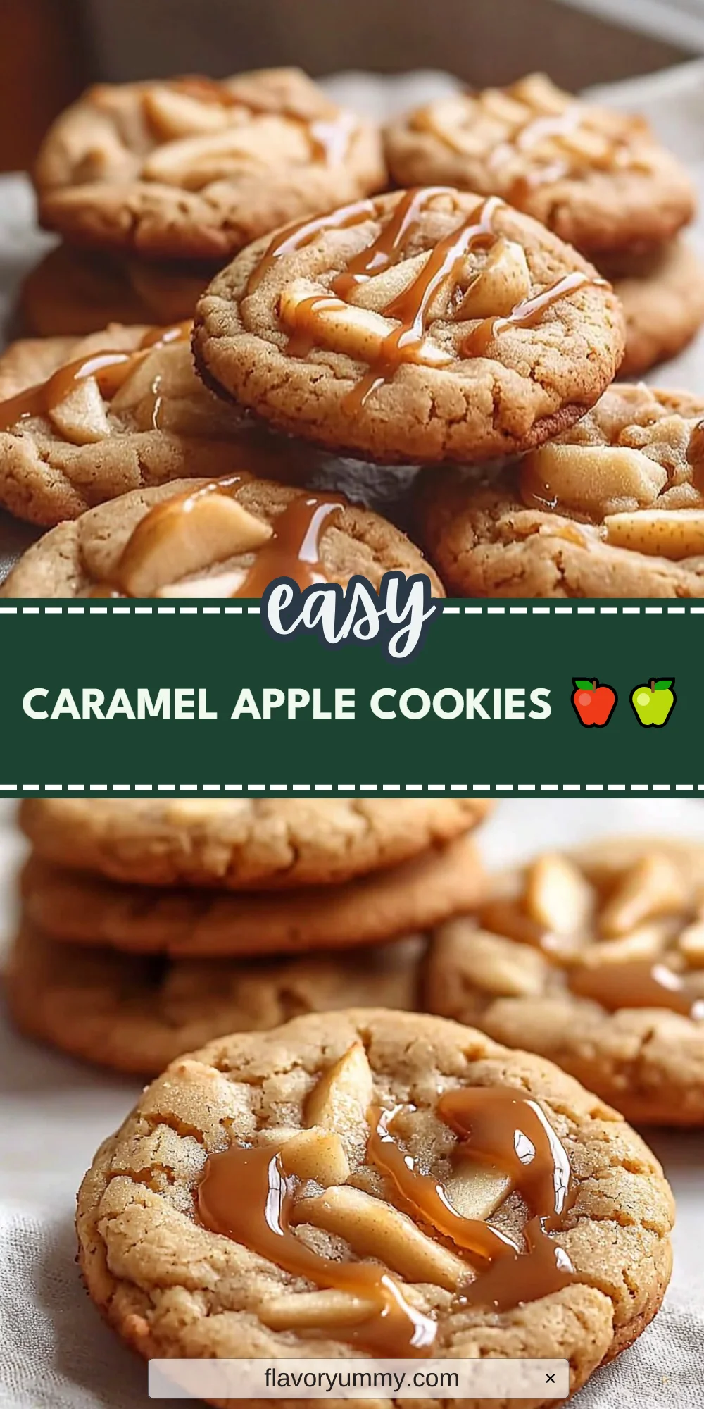 CARAMEL APPLE COOKIES 🍎🍏