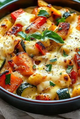Cheesy Marry Me Roasted Vegetable Medley featuring colorful, roasted vegetables