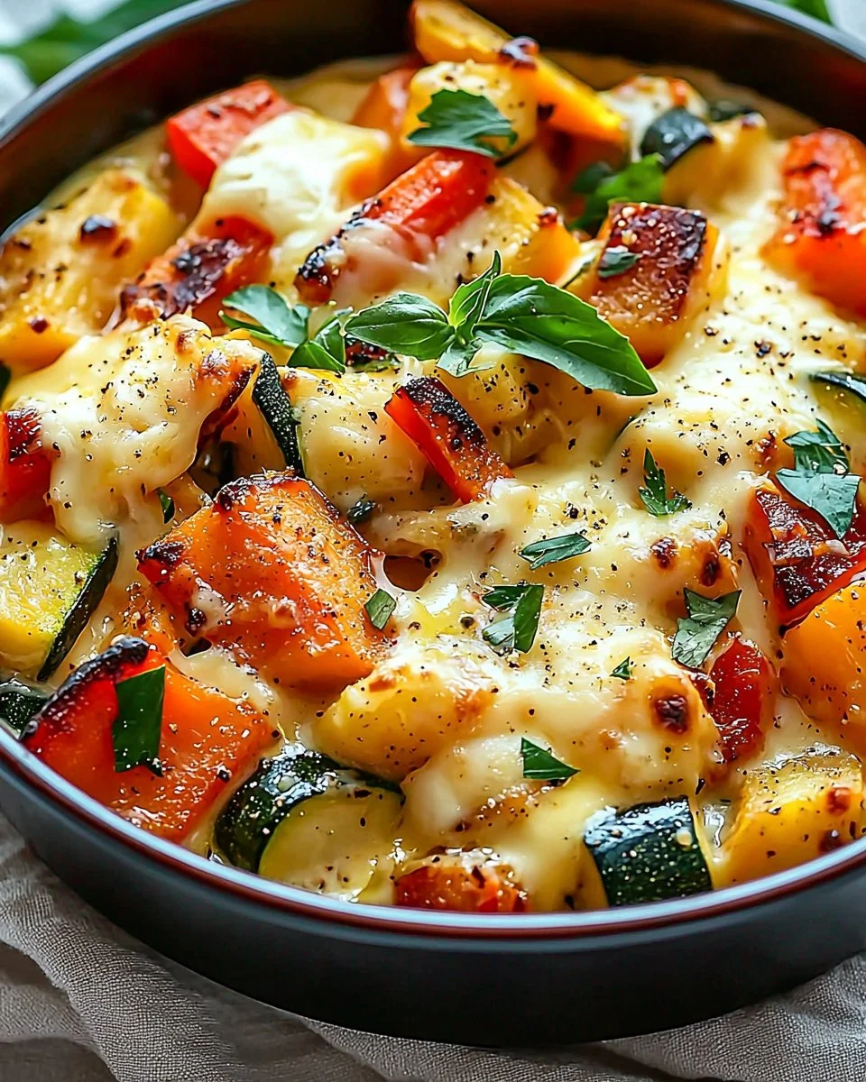 Cheesy Marry Me Roasted Vegetable Medley