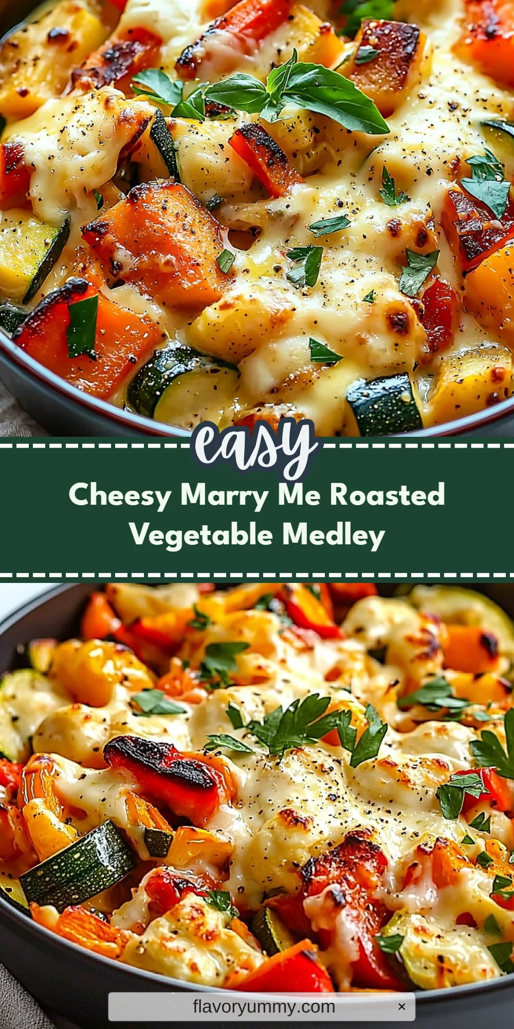 Cheesy Marry Me Roasted Vegetable Medley