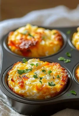 Cheesy muffin tin cottage cheese egg bites ready to serve
