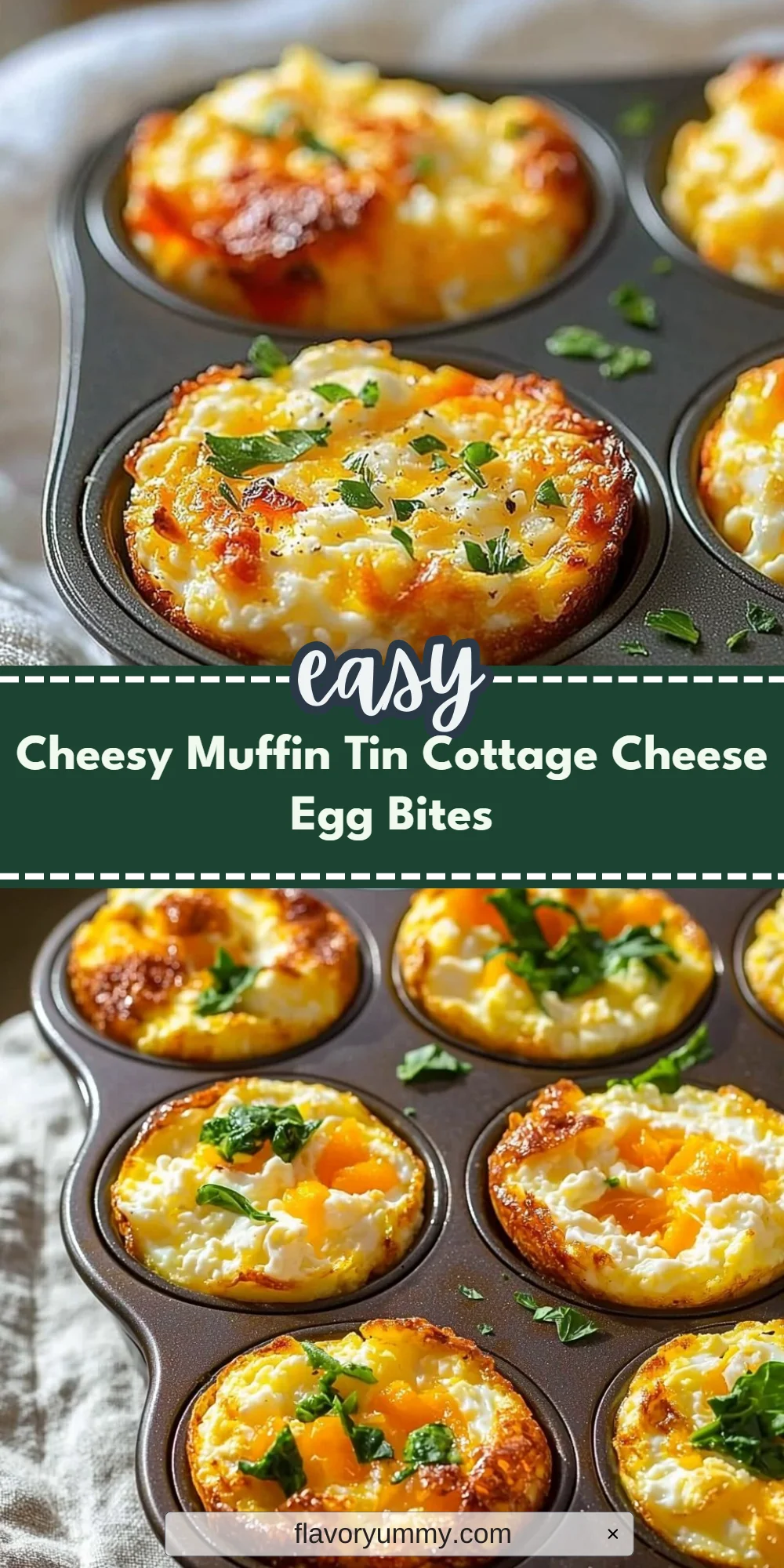 Cheesy Muffin Tin Cottage Cheese Egg Bites