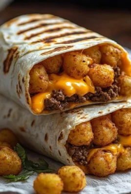 Cheesy potato burritos wrapped in tortillas, showcasing melted cheese and potatoes.