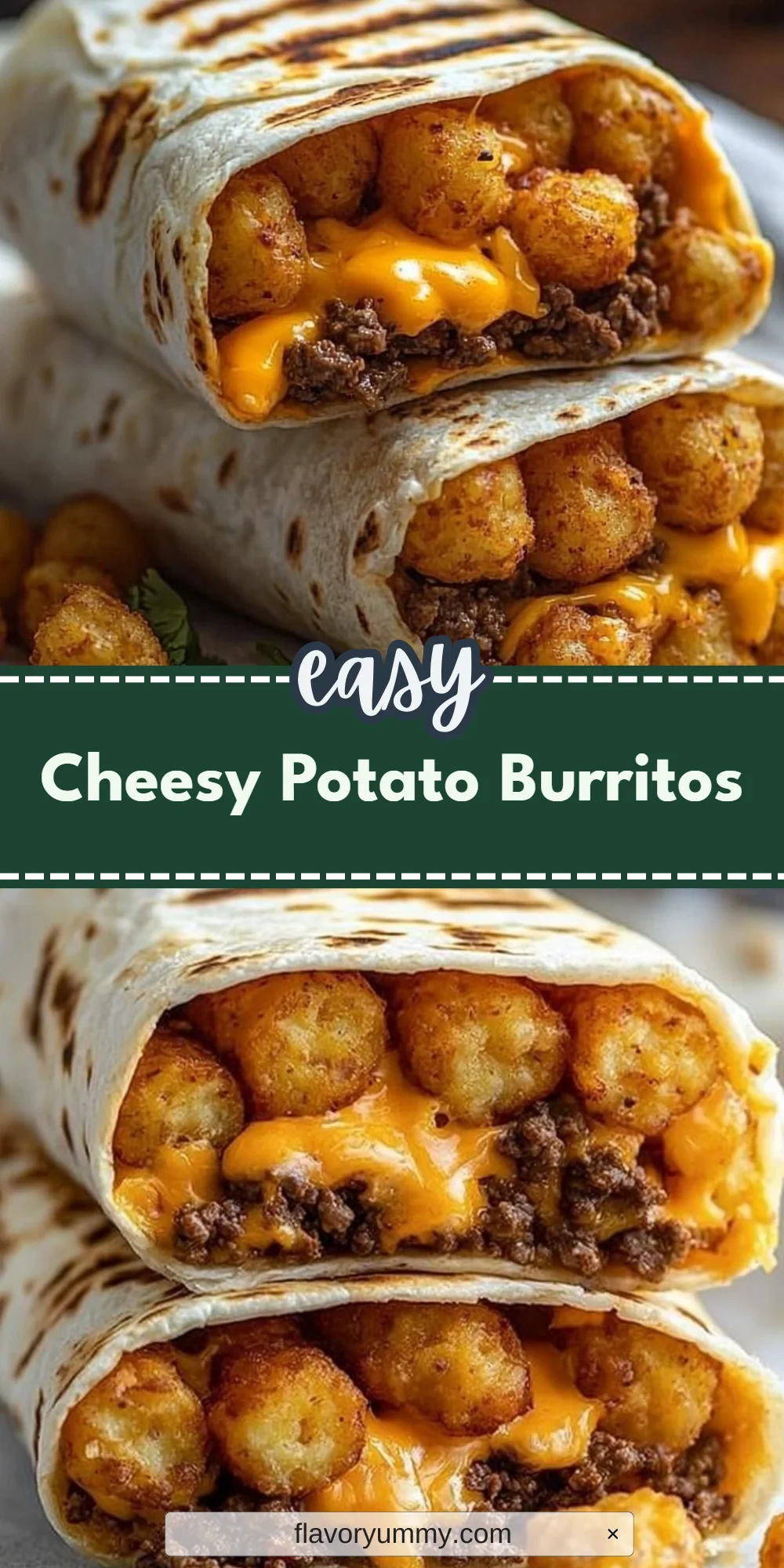 Cheesy Potato Burritos