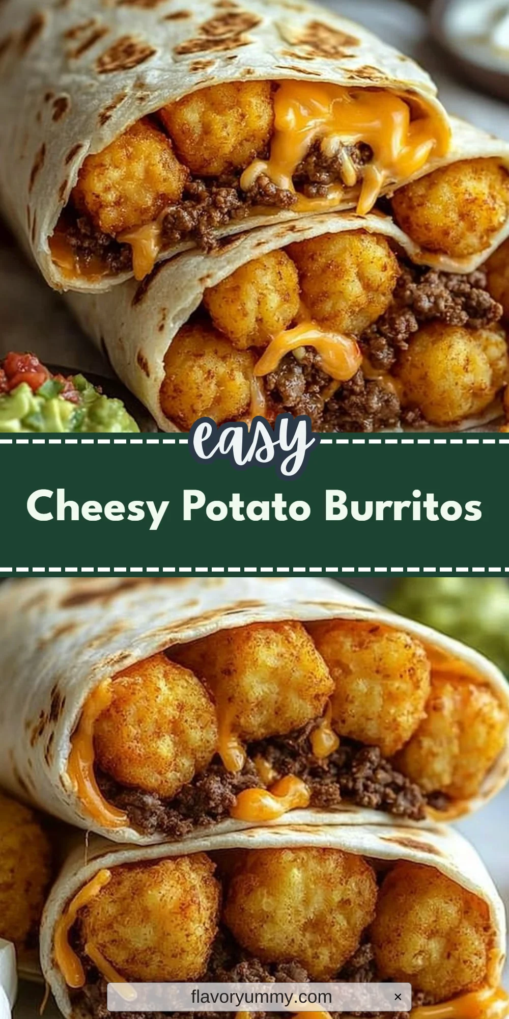 Cheesy Potato Burritos