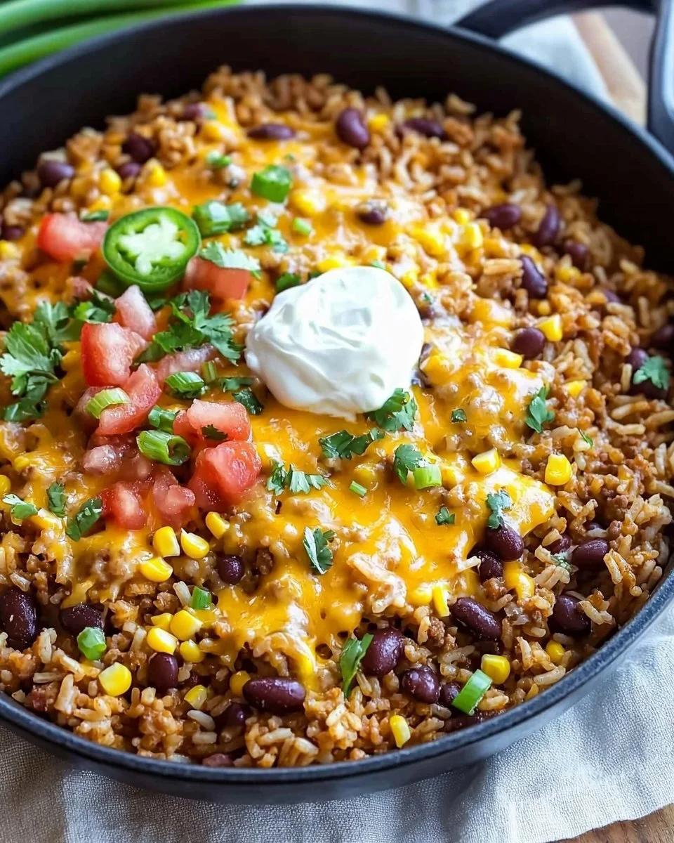 Cheesy Taco Rice Skillet