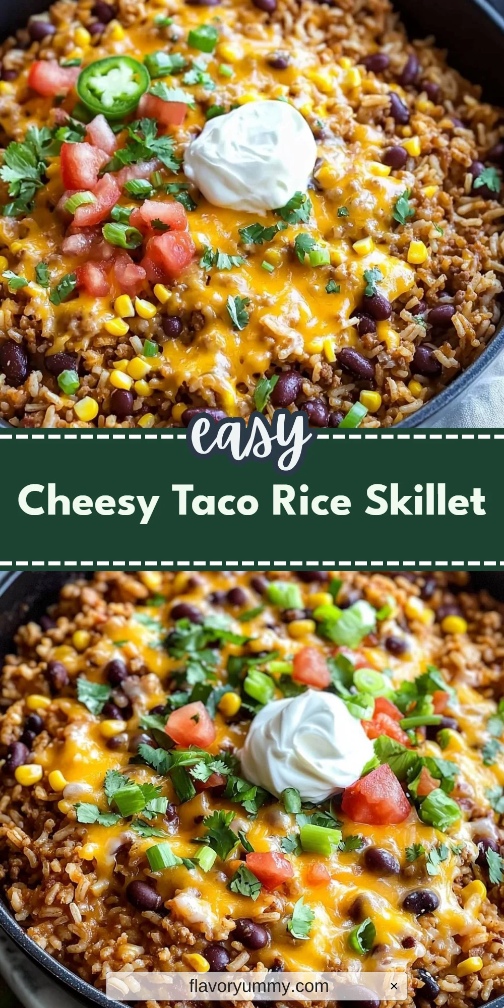 Cheesy Taco Rice Skillet
