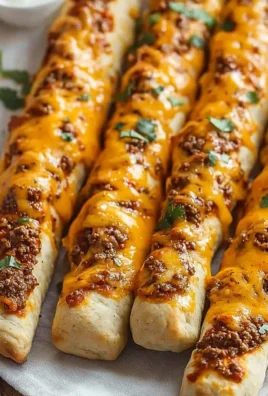 Freshly baked cheesy taco sticks served with salsa.