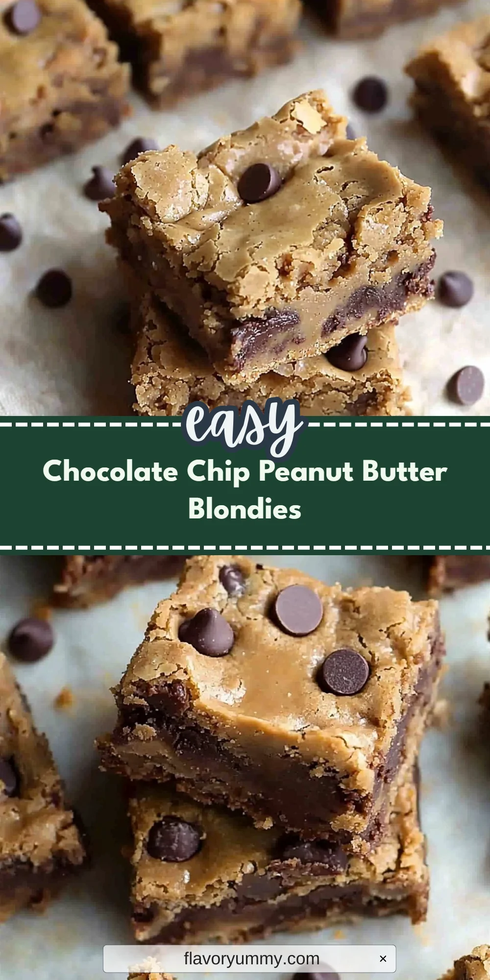 Chocolate Chip Peanut Butter Blondies