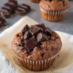 Delicious Chocolate Chunk Muffins fresh out of the oven