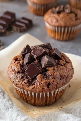 Delicious Chocolate Chunk Muffins fresh out of the oven