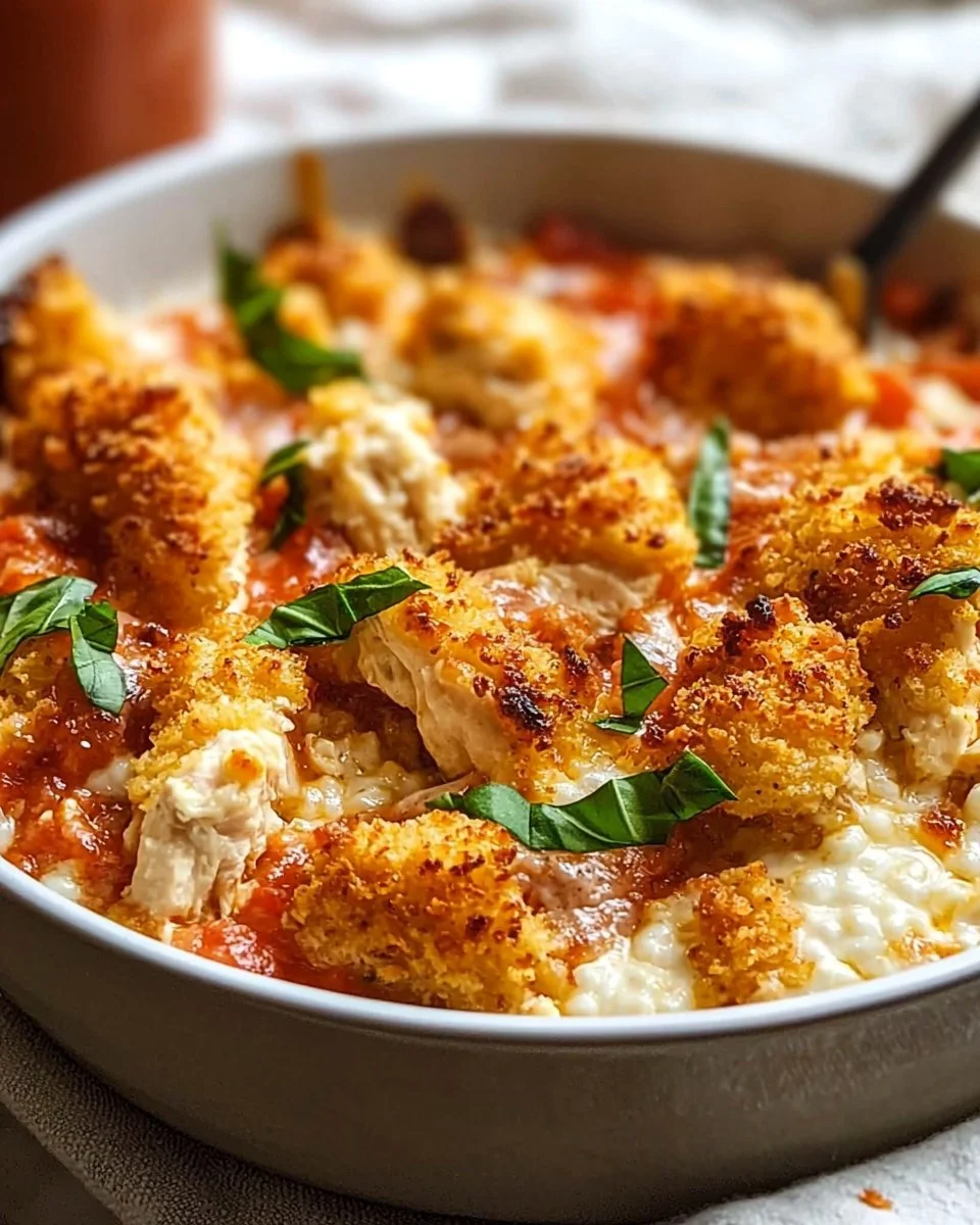 Cottage Cheese Chicken Parmesan Bowl