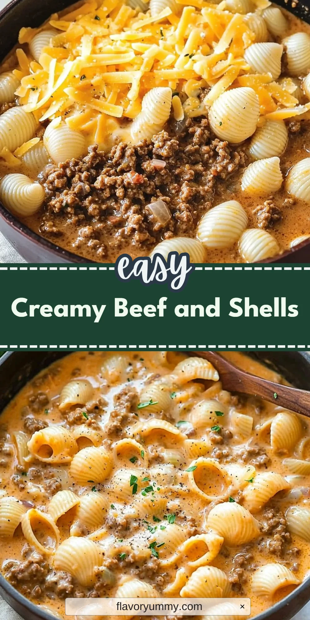 Creamy Beef and Shells
