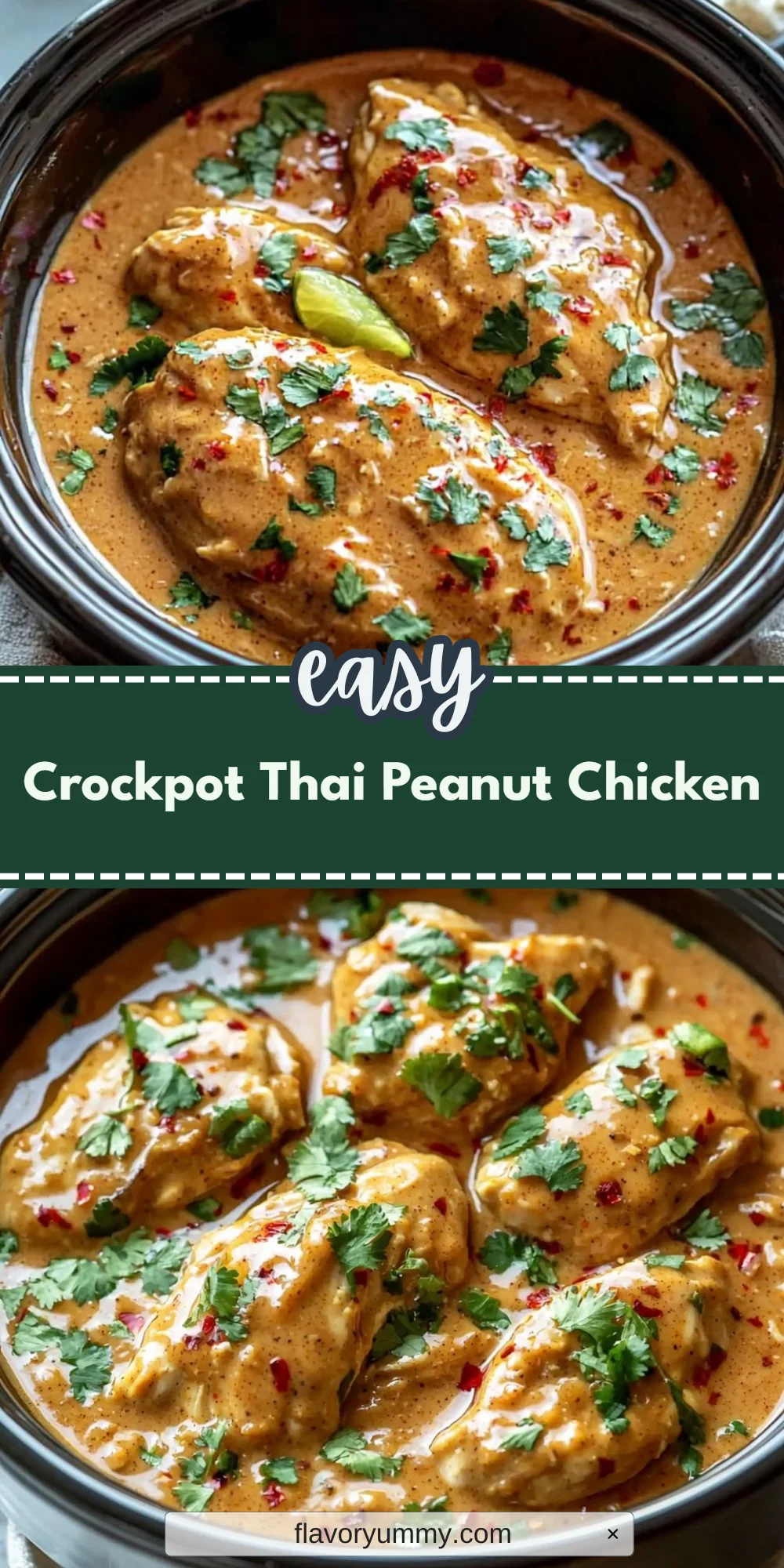 Crockpot Thai Peanut Chicken