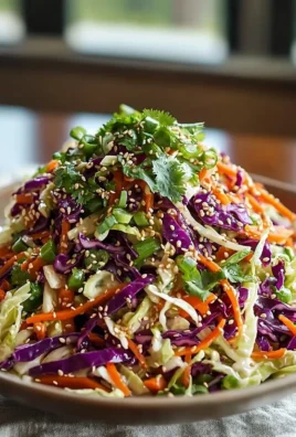 Crunchy Asian cabbage slaw served with sesame dressing