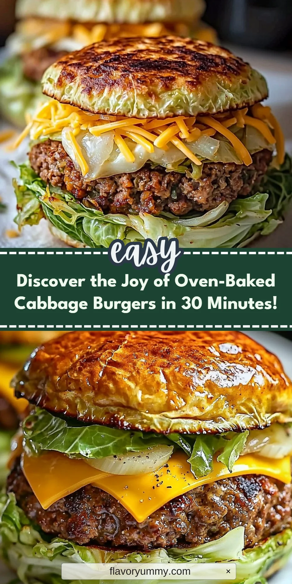 Discover the Joy of Oven-Baked Cabbage Burgers in 30 Minutes!