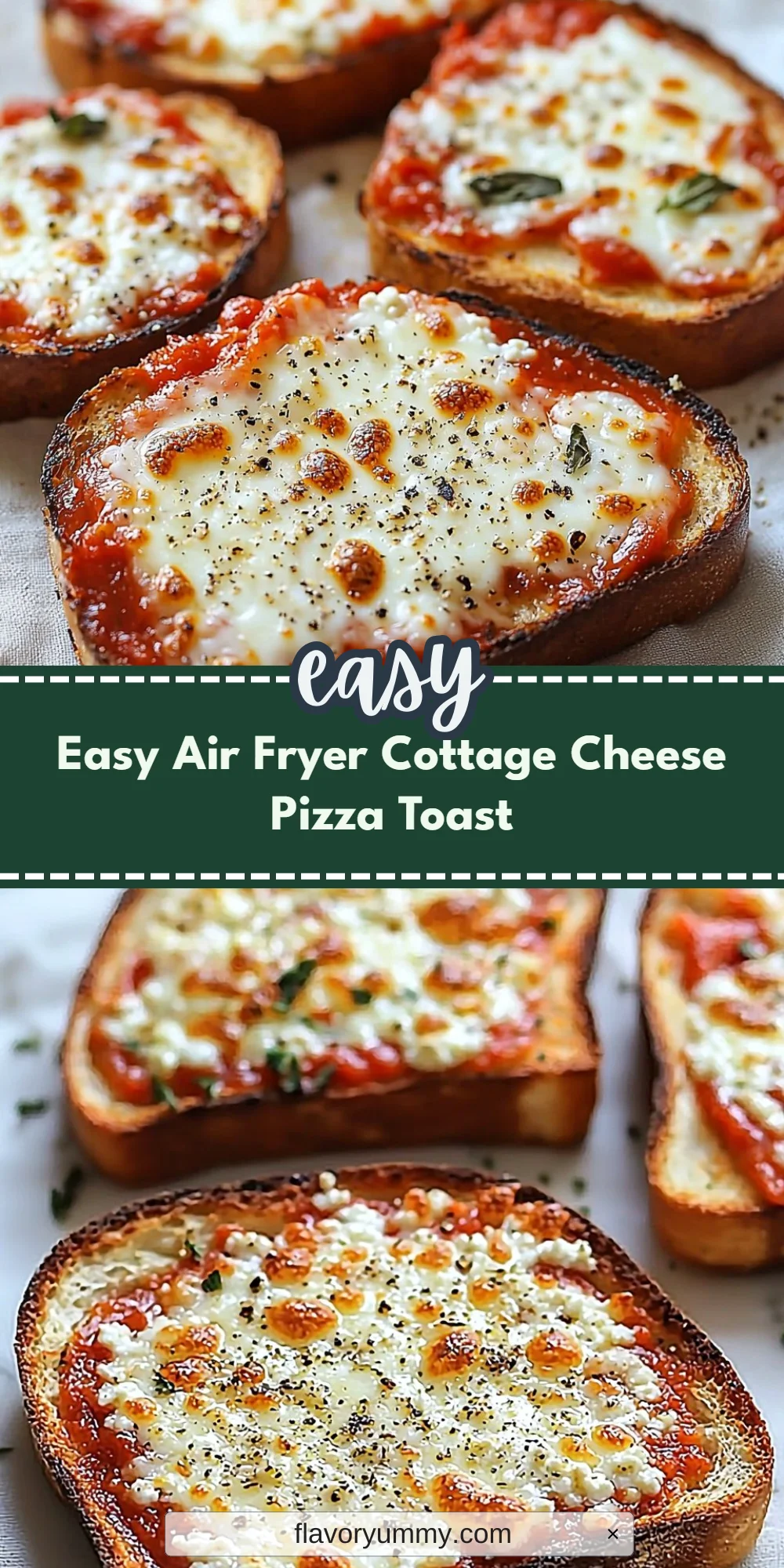 Easy Air Fryer Cottage Cheese Pizza Toast