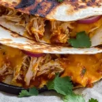 Delicious easy BBQ chicken quesadillas on a plate