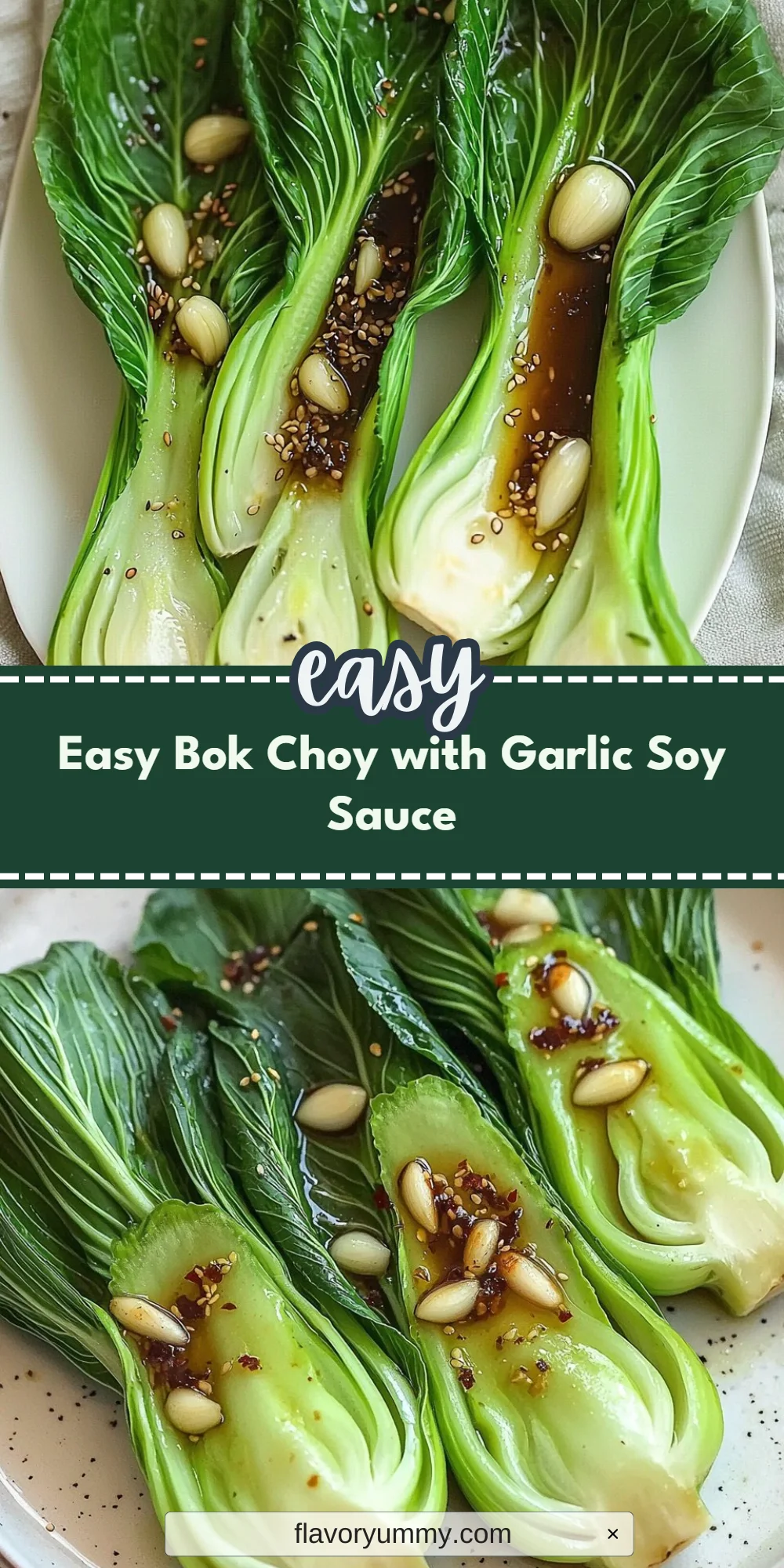 Easy Bok Choy with Garlic Soy Sauce