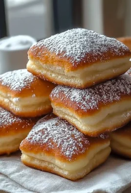 Delicious easy vanilla French beignets dusted with powdered sugar.