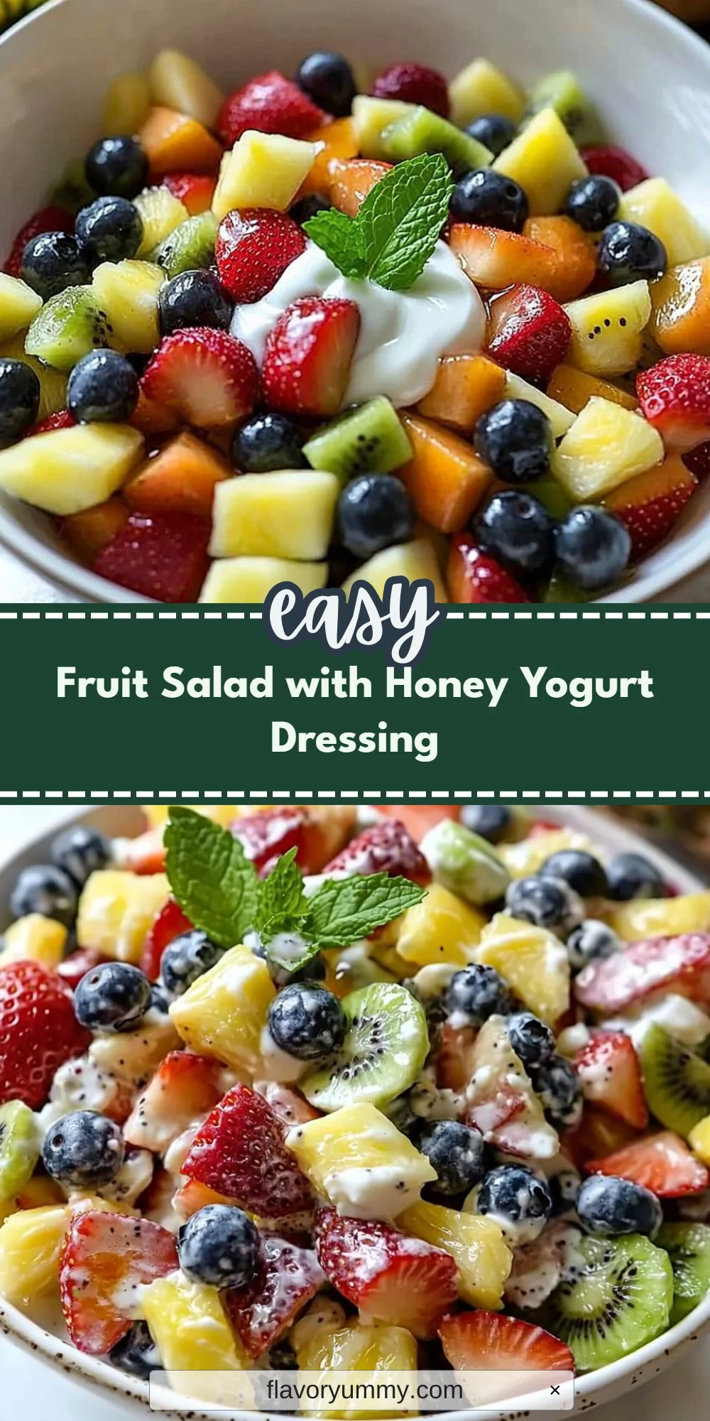 Fruit Salad with Honey Yogurt Dressing