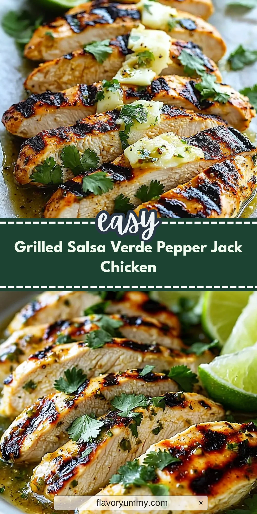 Grilled Salsa Verde Pepper Jack Chicken