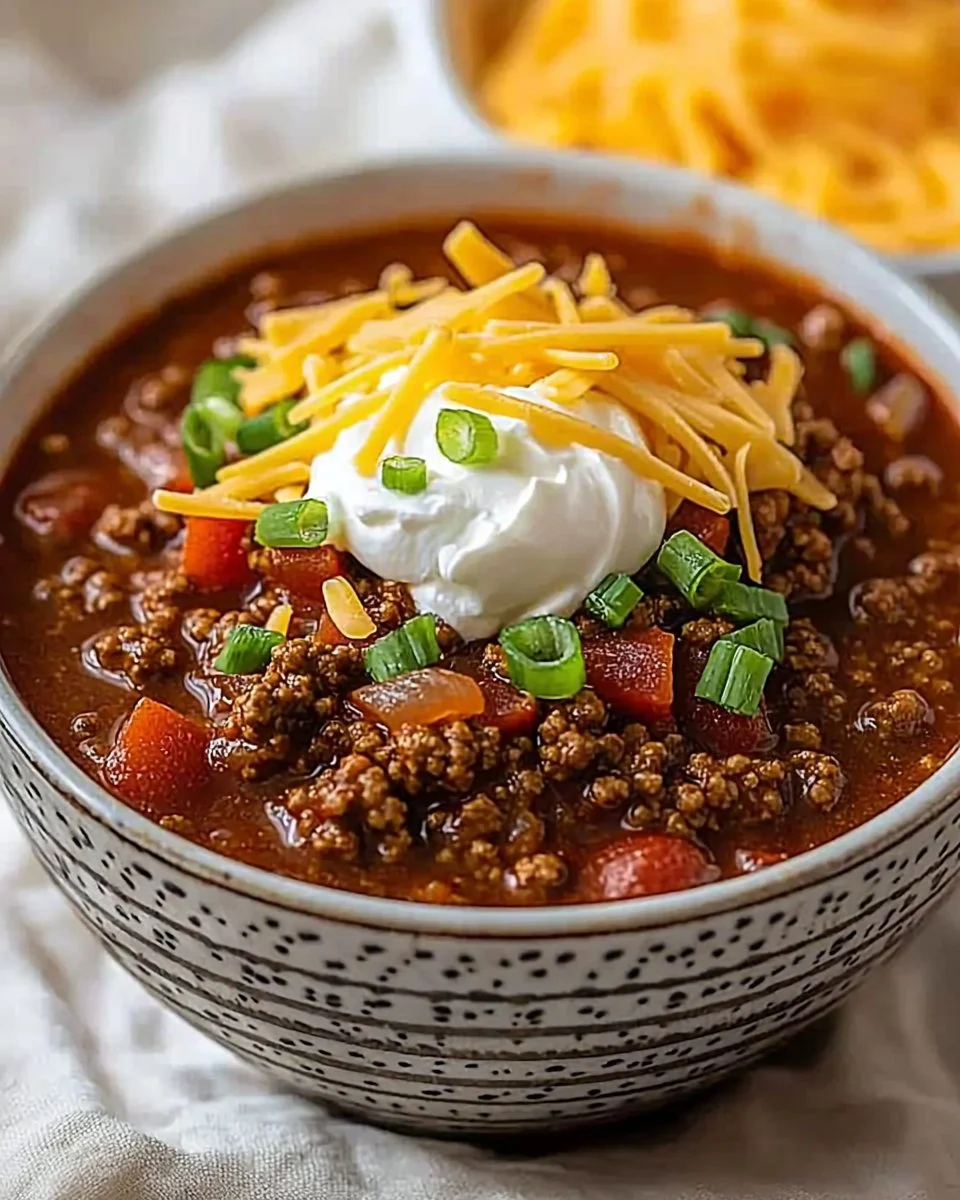 Ground Beef Chili without Beans