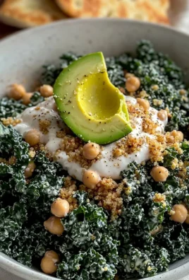 Vegan Lemon Kale Caesar Salad with a zesty dressing and fresh ingredients