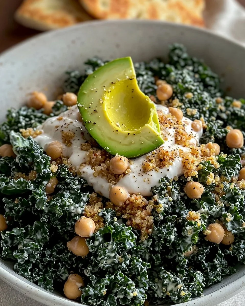 Happy Hormone Vegan Lemon Kale Caesar Salad