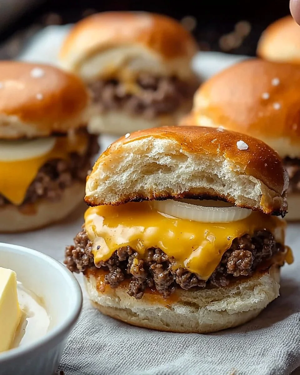 Hawaiian Roll Cheeseburger Sliders