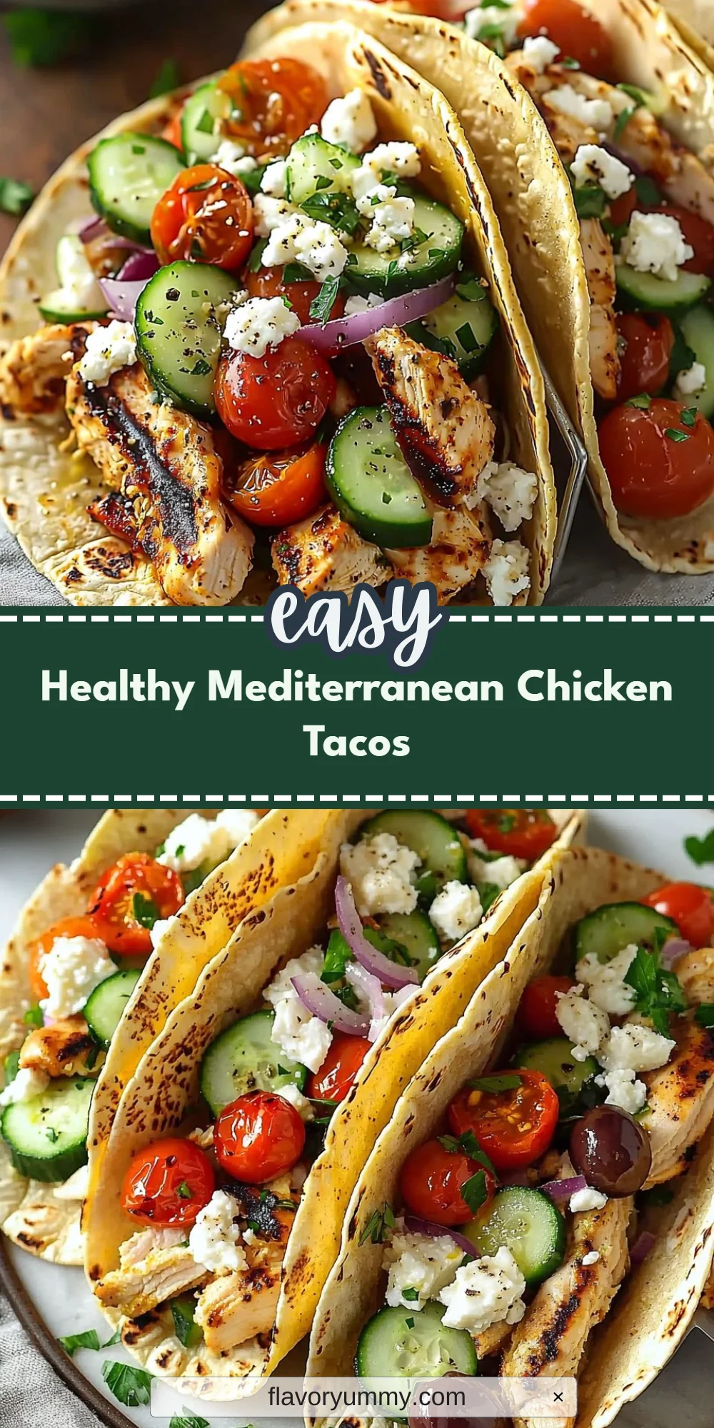 Healthy Mediterranean Chicken Tacos