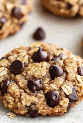 Healthy oatmeal chocolate chip cookies fresh from the oven