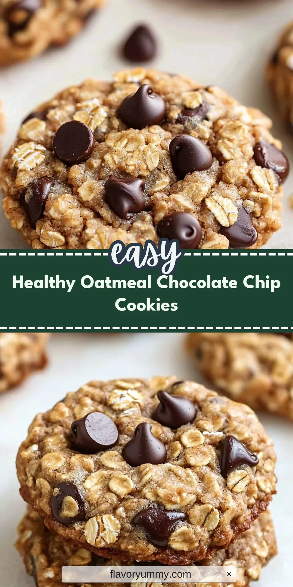 Healthy Oatmeal Chocolate Chip Cookies
