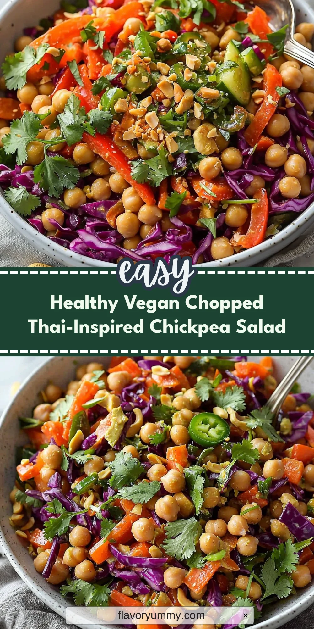 Healthy Vegan Chopped Thai-Inspired Chickpea Salad