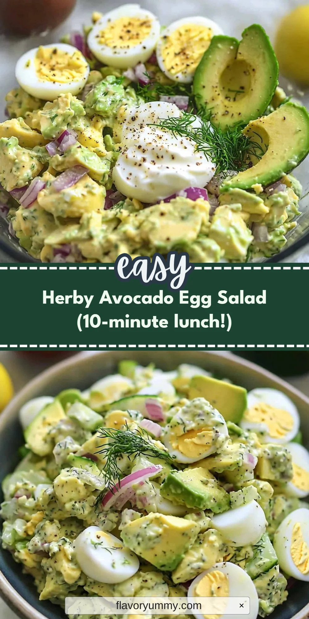 Herby Avocado Egg Salad (10-minute lunch!)