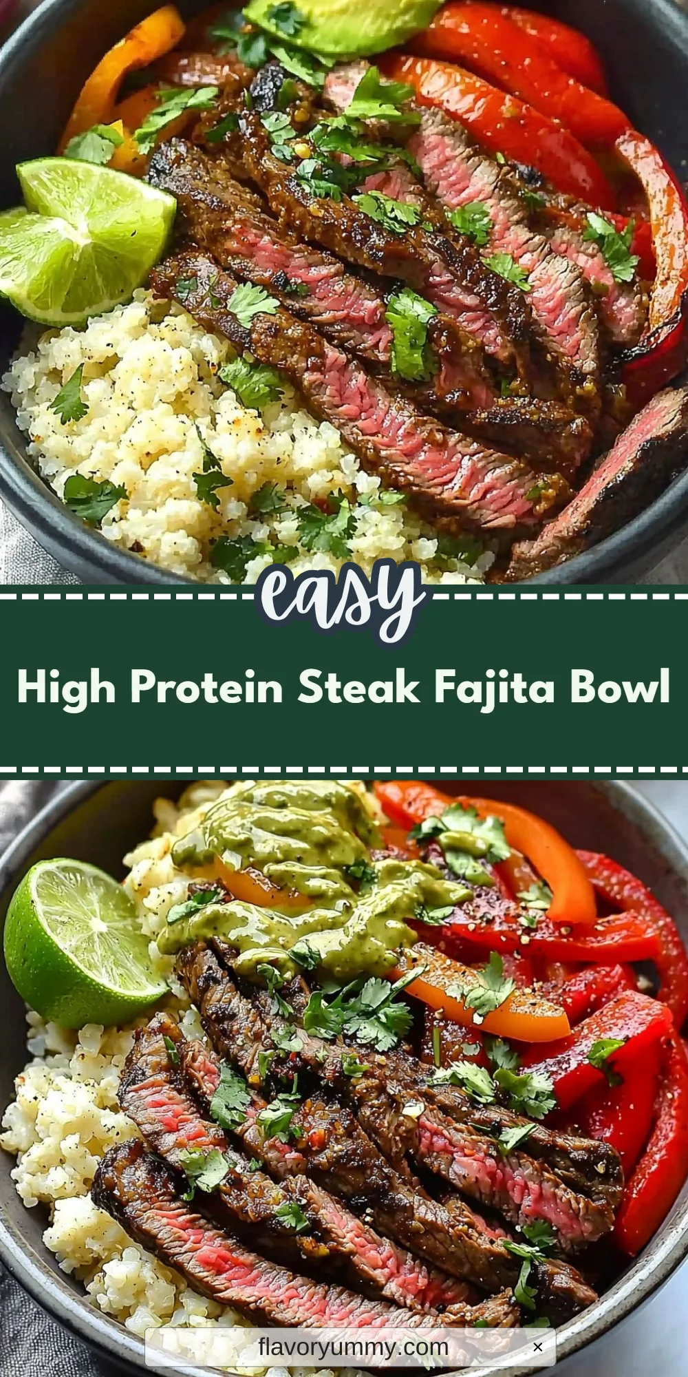 High Protein Steak Fajita Bowl