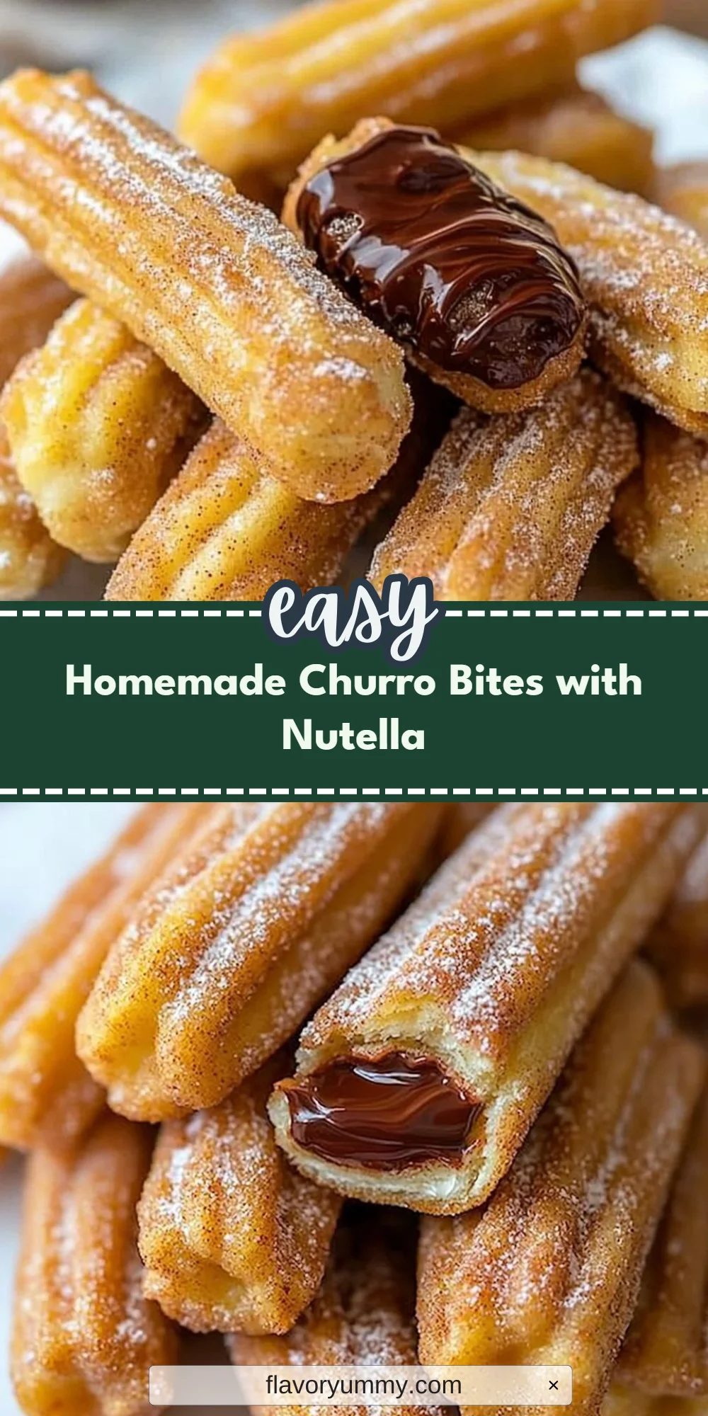 Homemade Churro Bites with Nutella